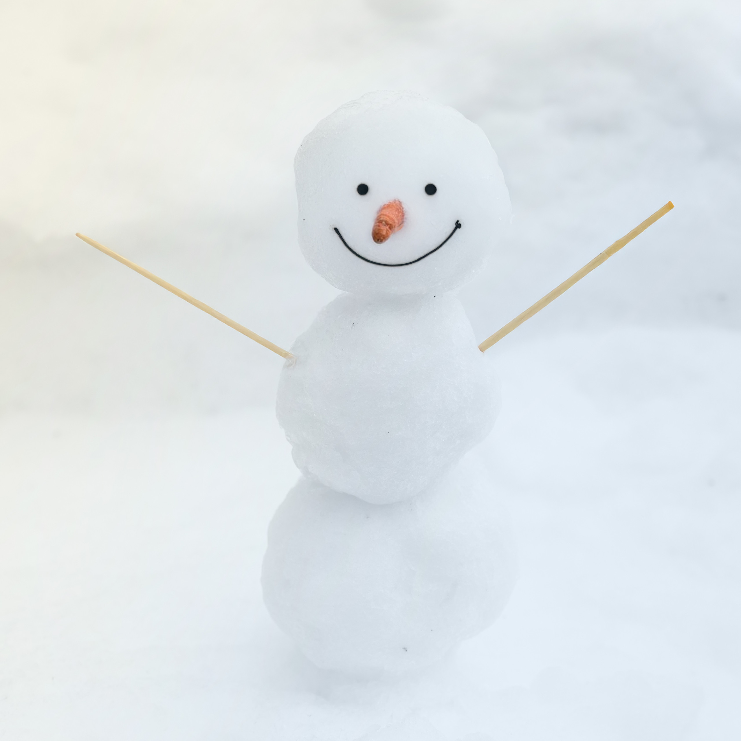 Foto eines Schneemanns